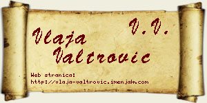 Vlaja Valtrović vizit kartica